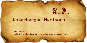 Unterberger Marianna névjegykártya